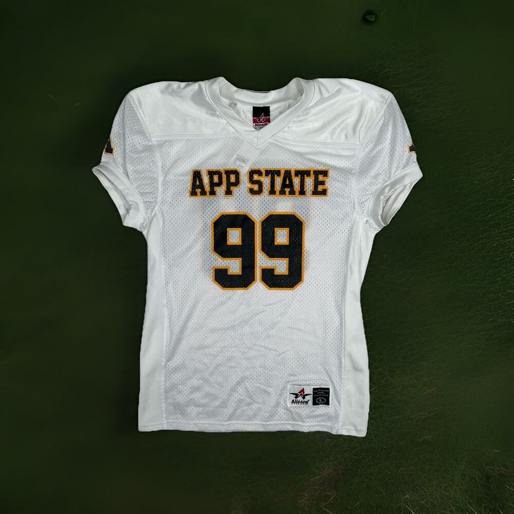 NWT Appalachian State Mesh Football Jersey White #99 Alleson Youth Size Large